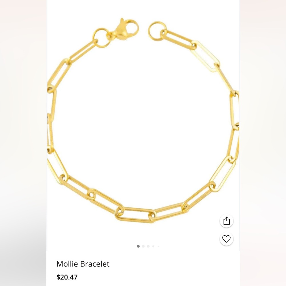 NWT Bohomoon Gold Mollie Bracelet Small